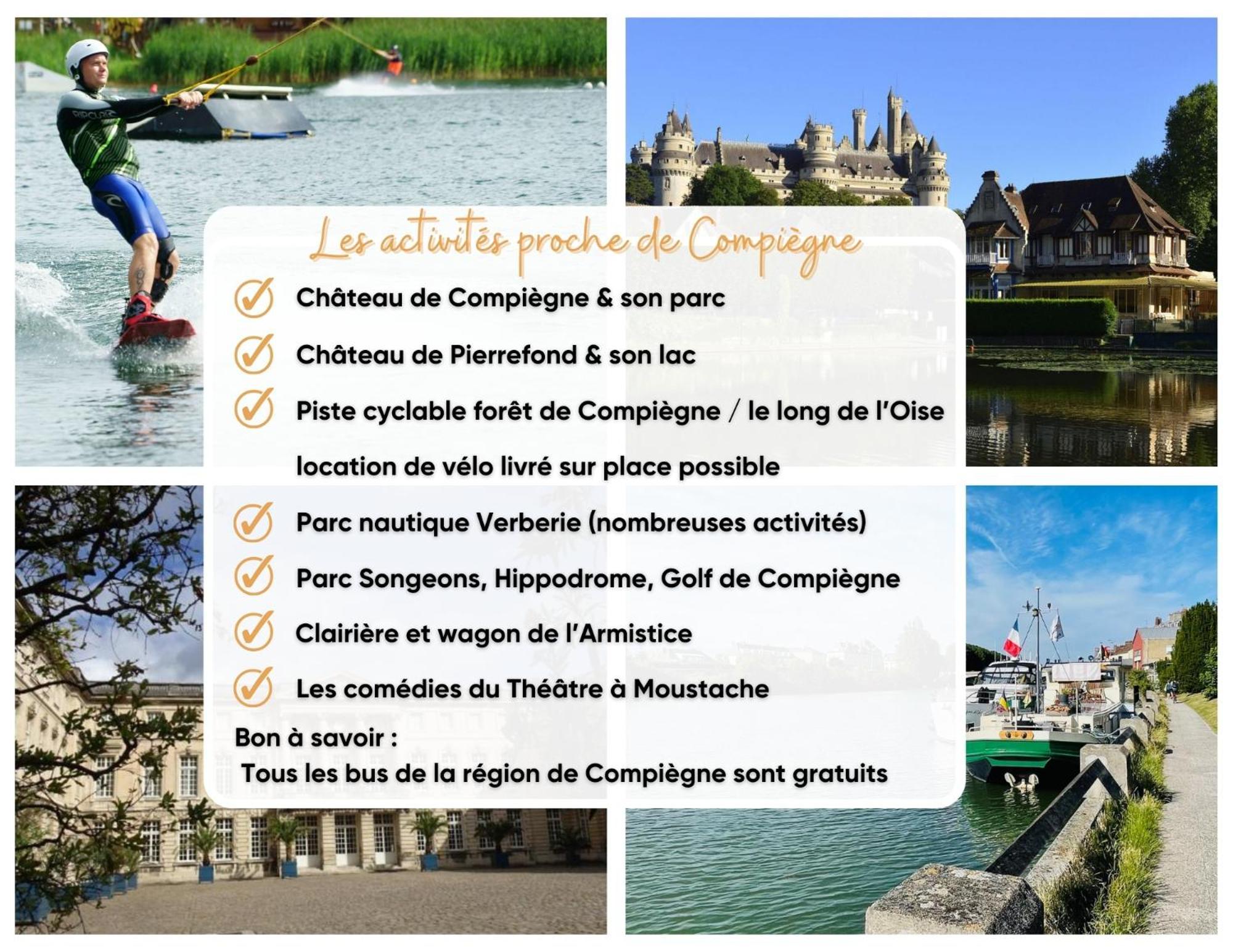Chambre Evasion - Sdb Wc Privatif - Entree Autonome - Grande Tv Netflix Compiegne Bagian luar foto